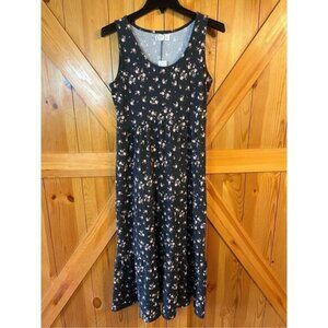 Maurice’s 24/7 Dark Grey Floral Tiered Midi Dress Size XS nwt (3641)